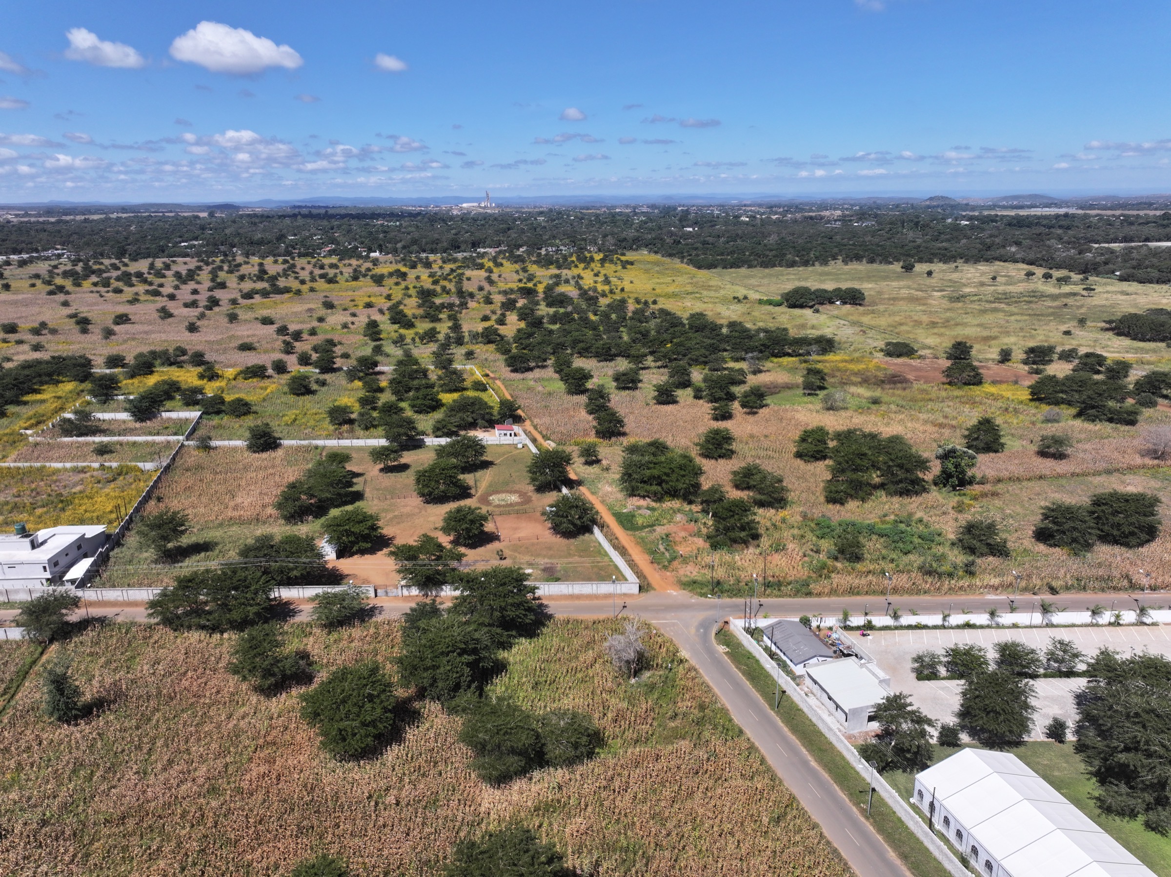 Drone view across the Parkway City site before earthworks began