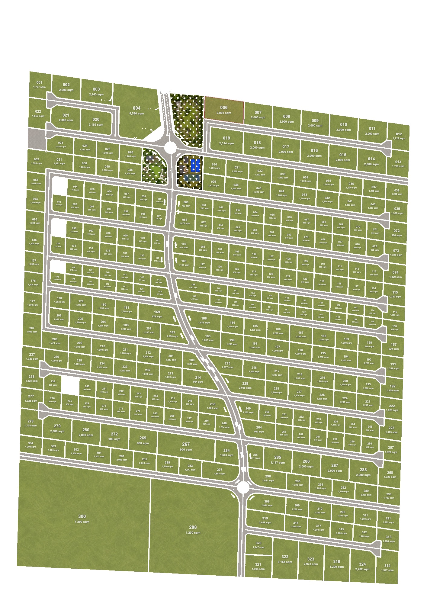 Parkway City colored site plan